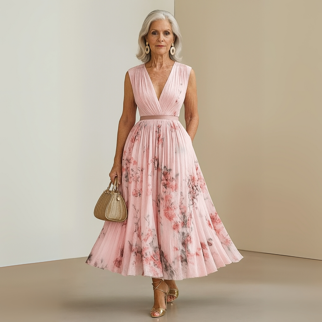 Women’s Summer Dress | Pleated Sleeveless Maxi