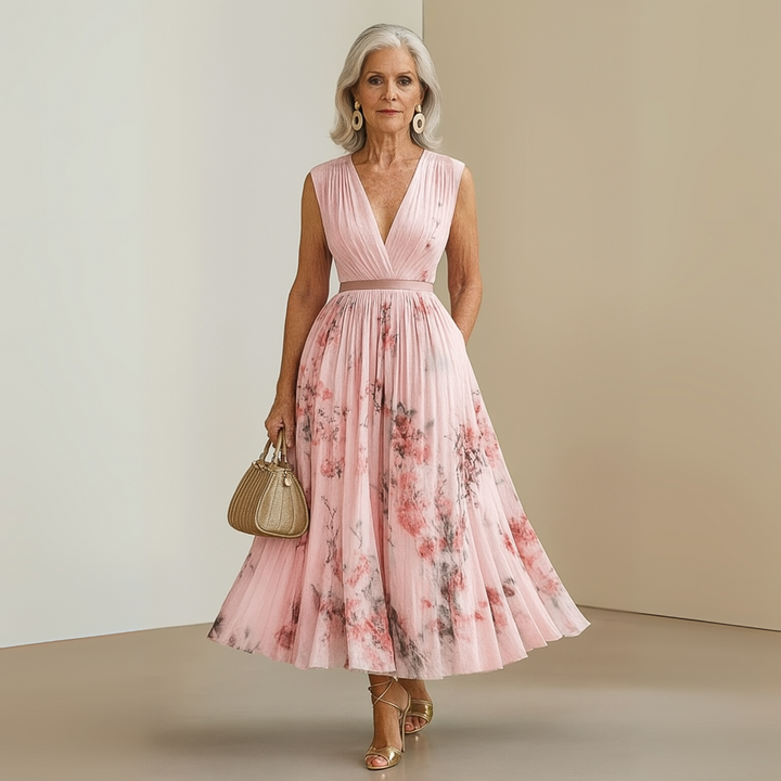 Women’s Summer Dress | Pleated Sleeveless Maxi