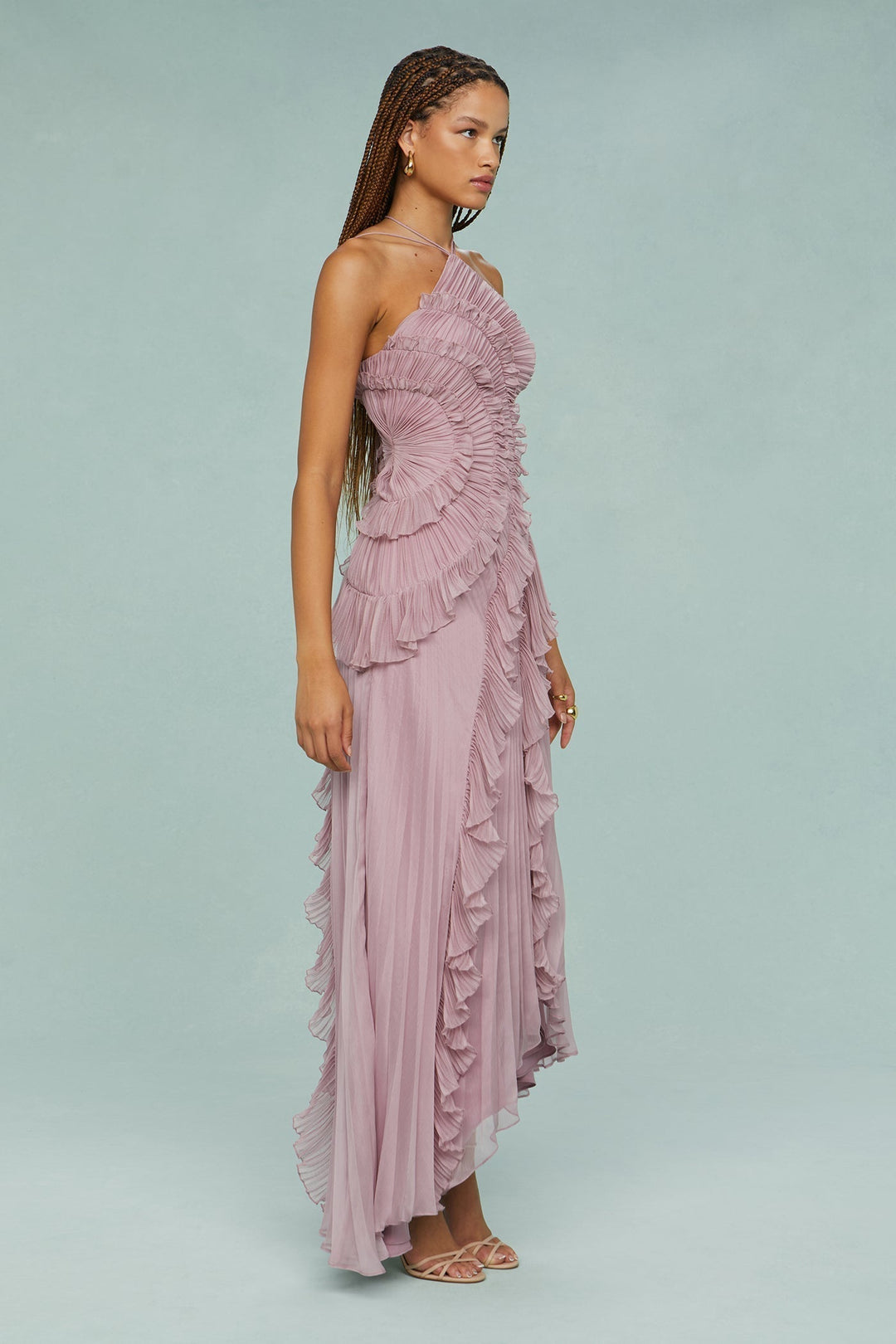 Women’s Dress | Halter Neck Pleated Maxi