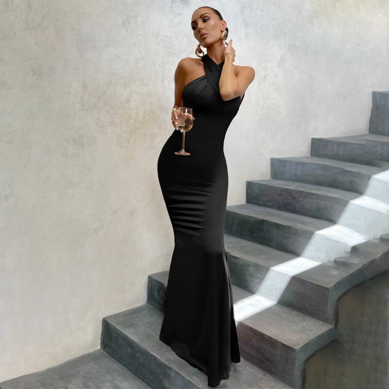 Women’s Dress | Fishtail Open Back Maxi