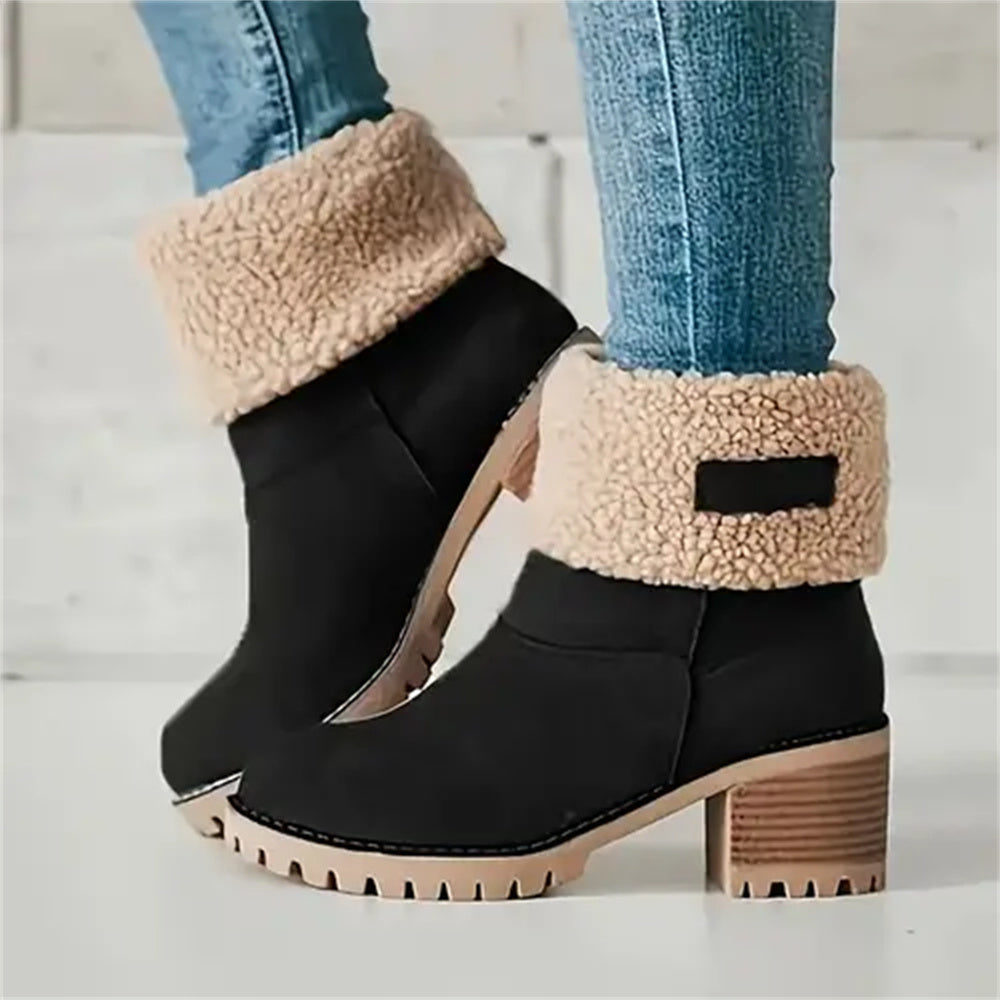 Boots for Women | Faux Shearling Cuff Ankle Style