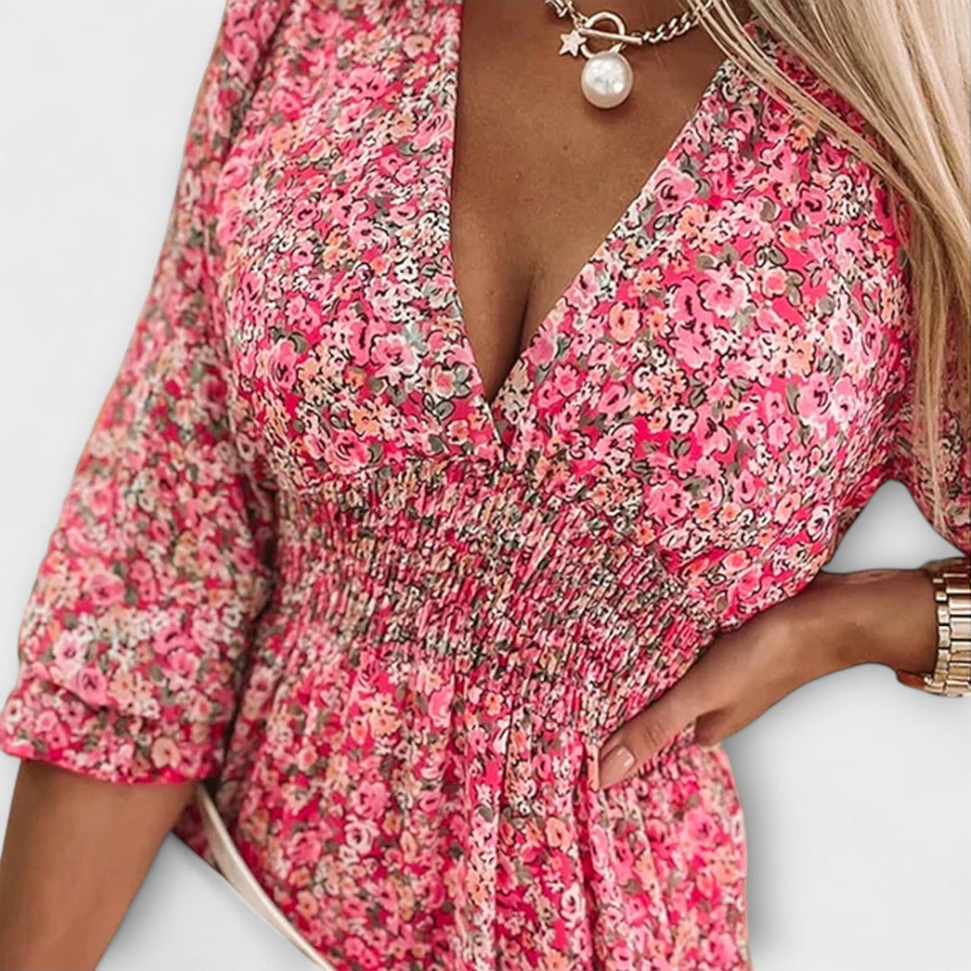 Women’s Dress | Floral Puff Sleeve Mini