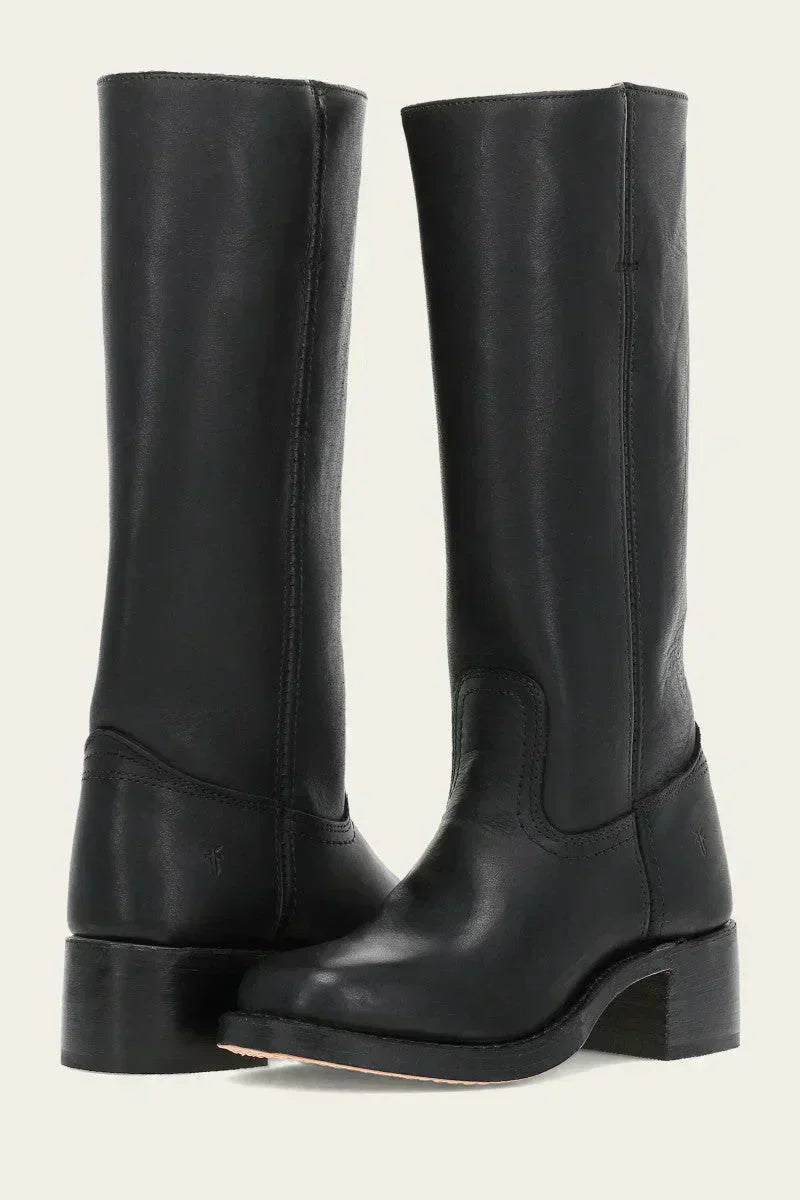Boots For Women | Mid Calf Block Heel With Closed Toe