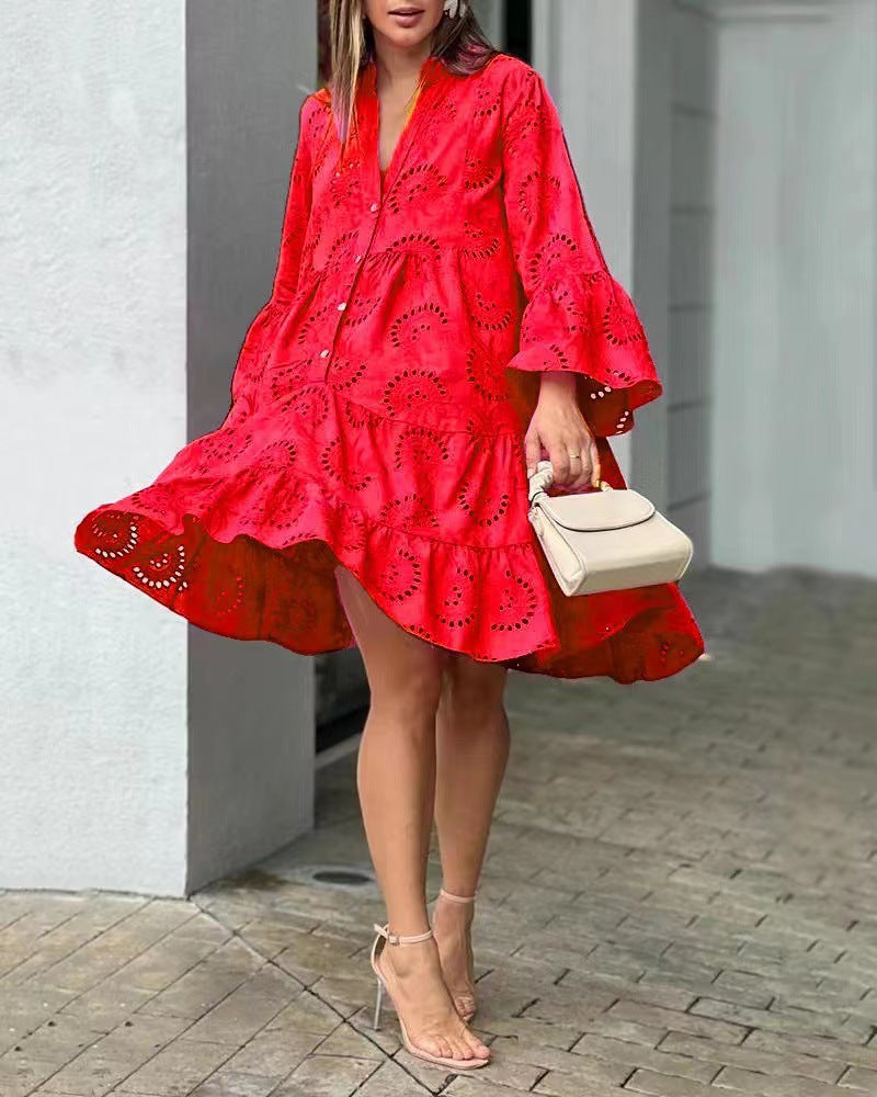 Women’s Dress | Embroidered Tiered Mini
