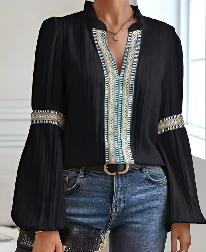 Women’s Blouse | Ruffled V-Neck