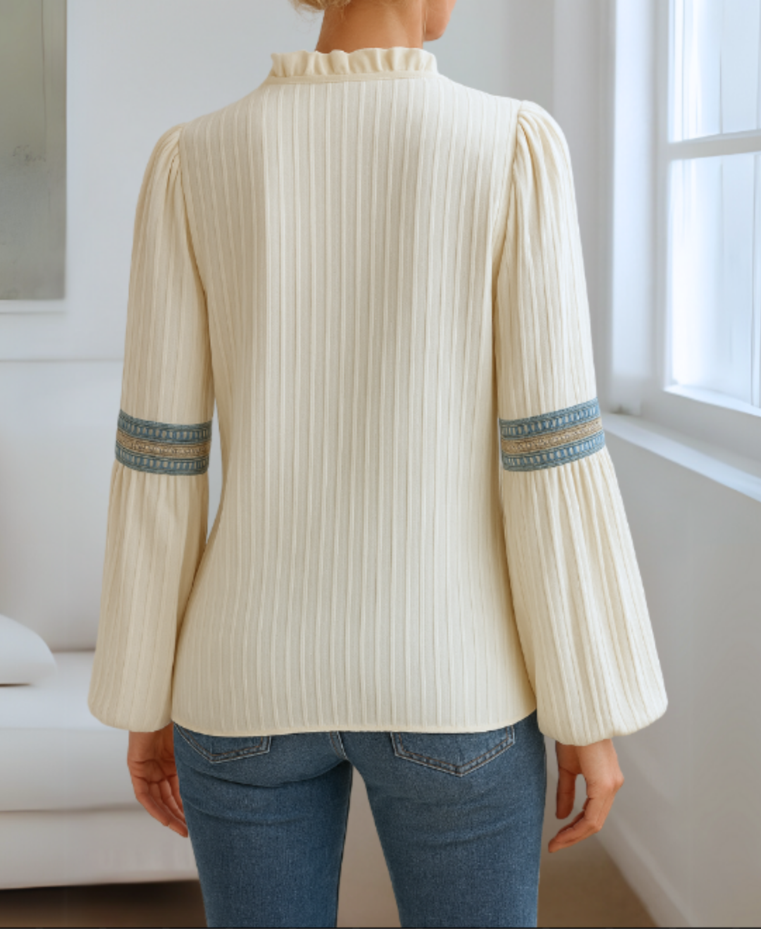Women’s Blouse | Ruffled V-Neck
