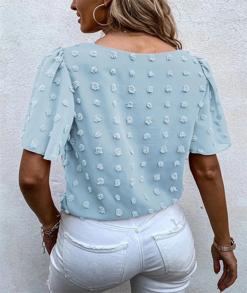 Women’s Blouse | Flutter Short Sleeve