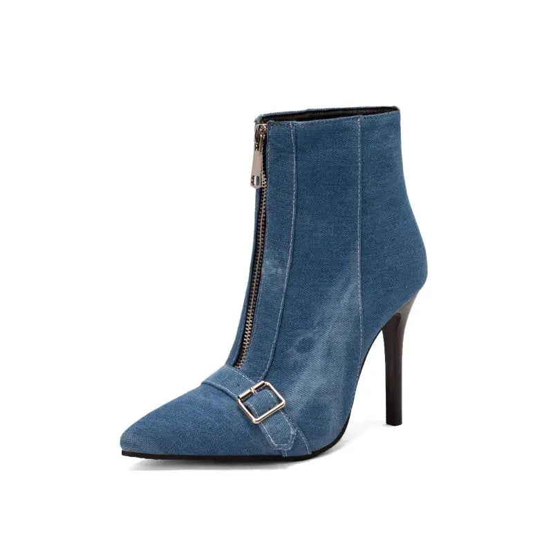 Boots For Women | Pointed Toe Ankle Stiletto Heel
