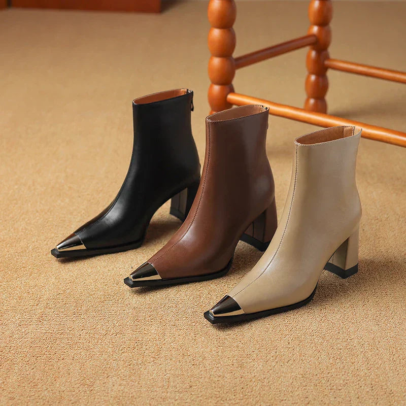 Boots For Women | Pointed Toe Block Heel Style