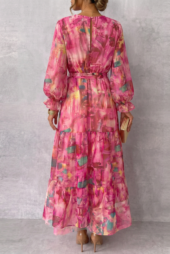 Women’s Dress | Floral Wrap Maxi with V-Neck