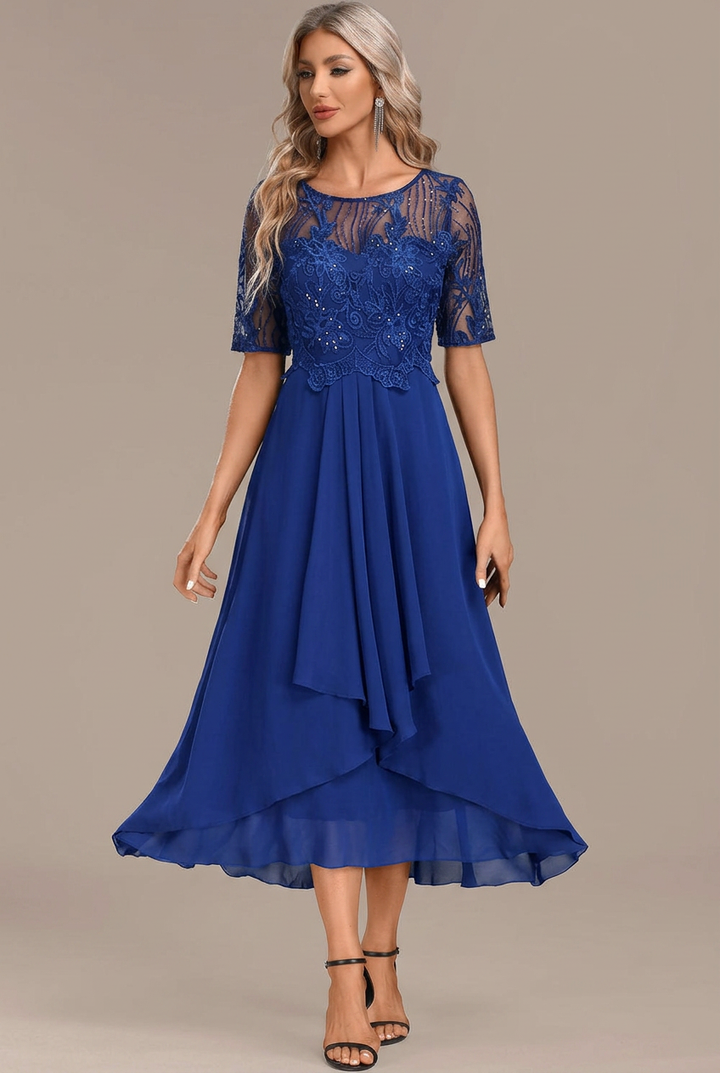 Women’s Dress | Lace Panel Midi Dress