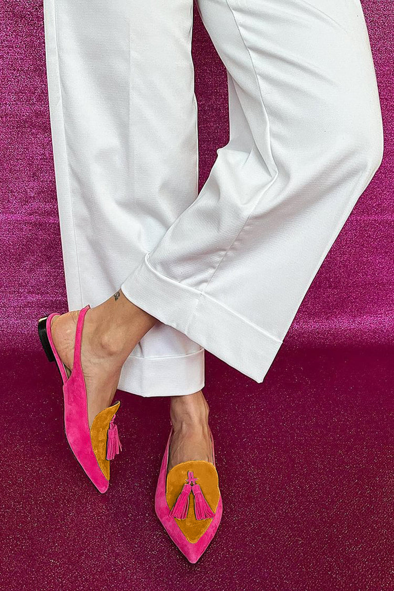Loafers for Women | Slingback Pointed Toe Tassel
