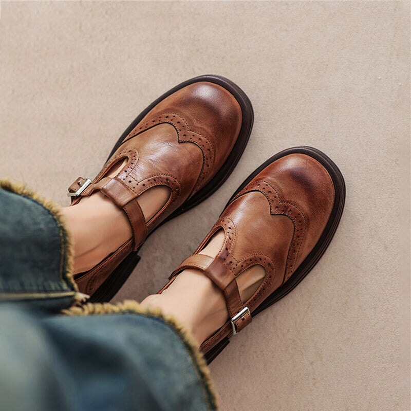 Mary Jane Shoes For Women | Closed Toe With Buckle Strap