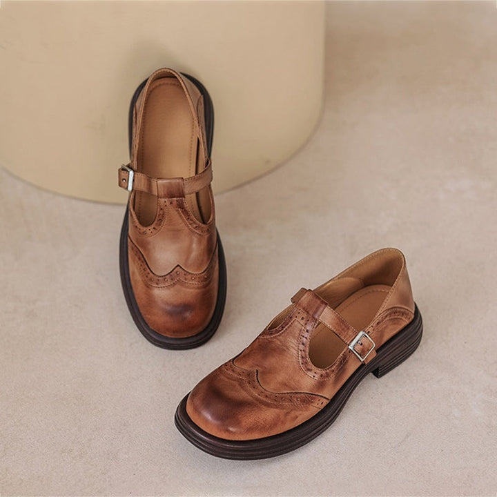 Mary Jane Shoes For Women | Closed Toe With Buckle Strap