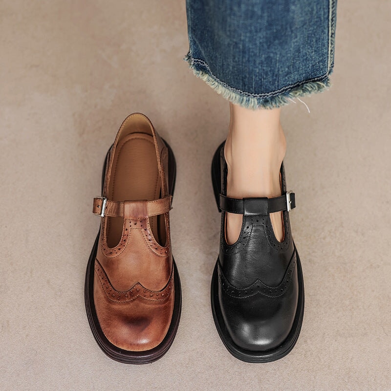 Mary Jane Shoes For Women | Closed Toe With Buckle Strap