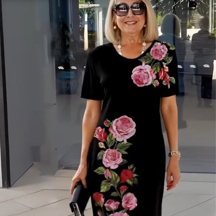 Women’s Dress | Floral Round Neck